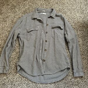 Hollister Black and White Gingham Shirt
